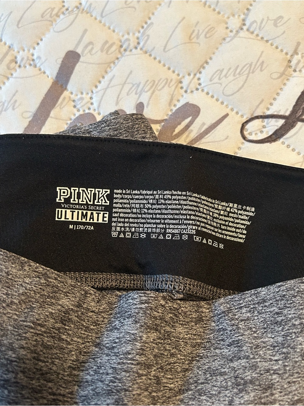 PINK Victoria's Secret Gray Heather Ultimate Yoga Leggings
